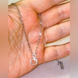 Silver Cat Pendant Necklace